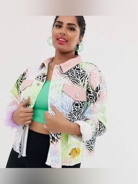 ASOS DESIGN Disney The Lion King denim jacket size 10